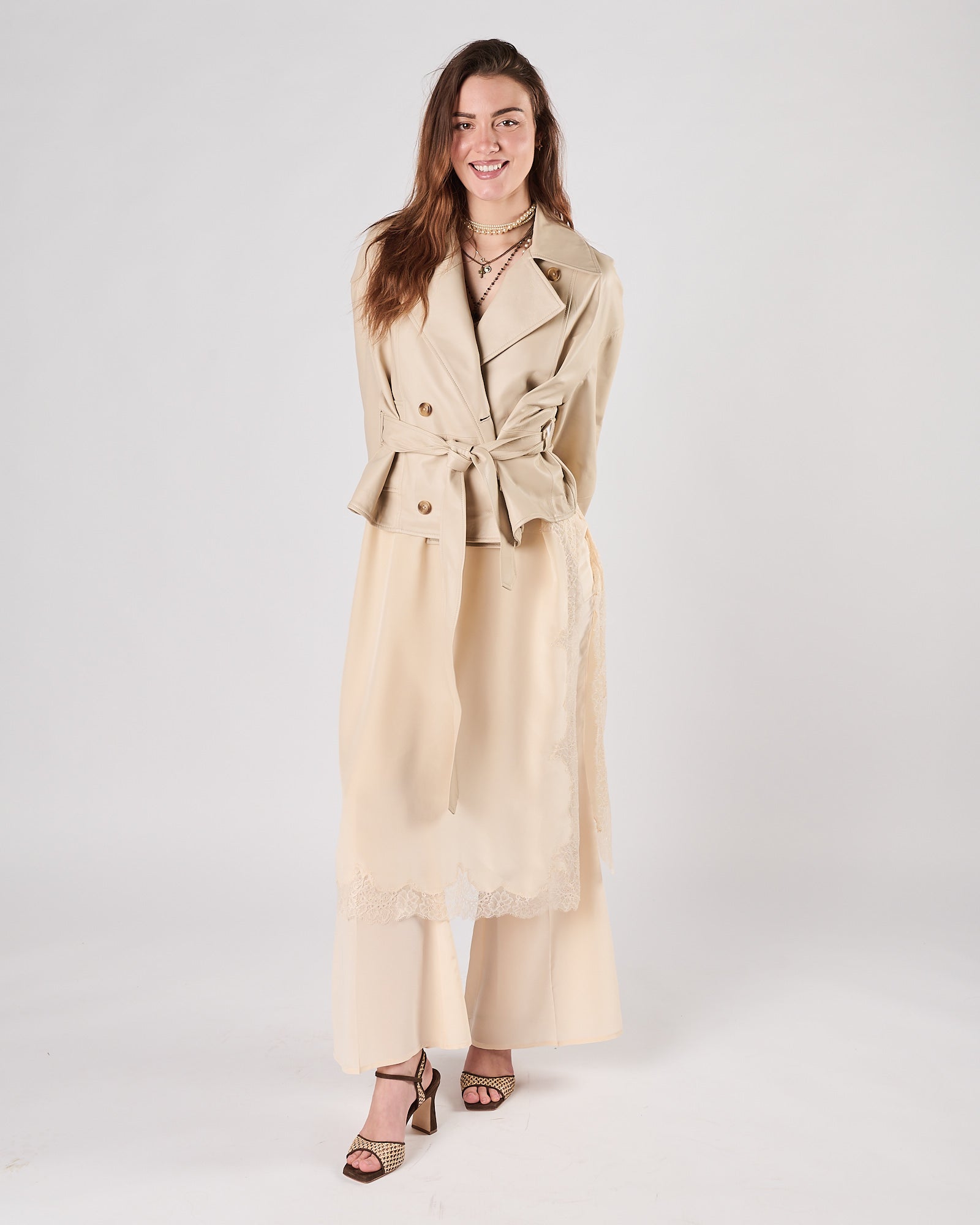 Giacchetto A|STORE in pelle panna over