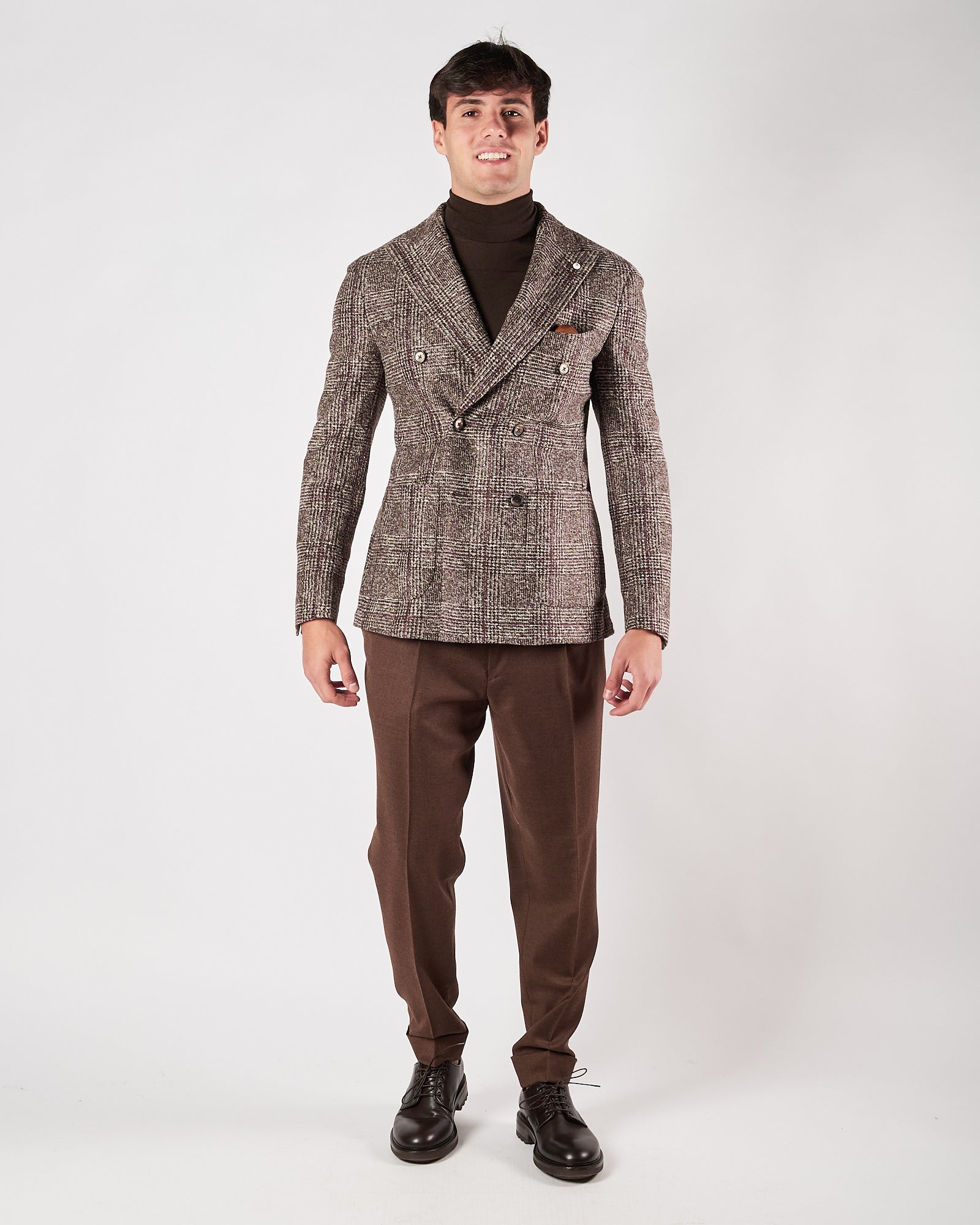 Giacca Lbm1911 doppio petto fantasia Principe Di Galles