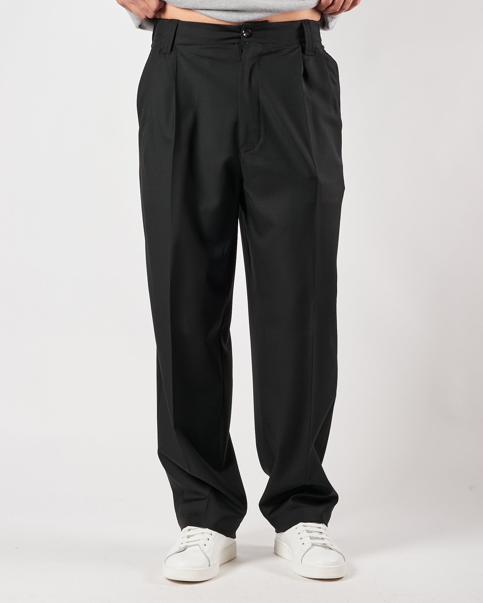 Pantalone Lbm19111 doppia pence largo nero