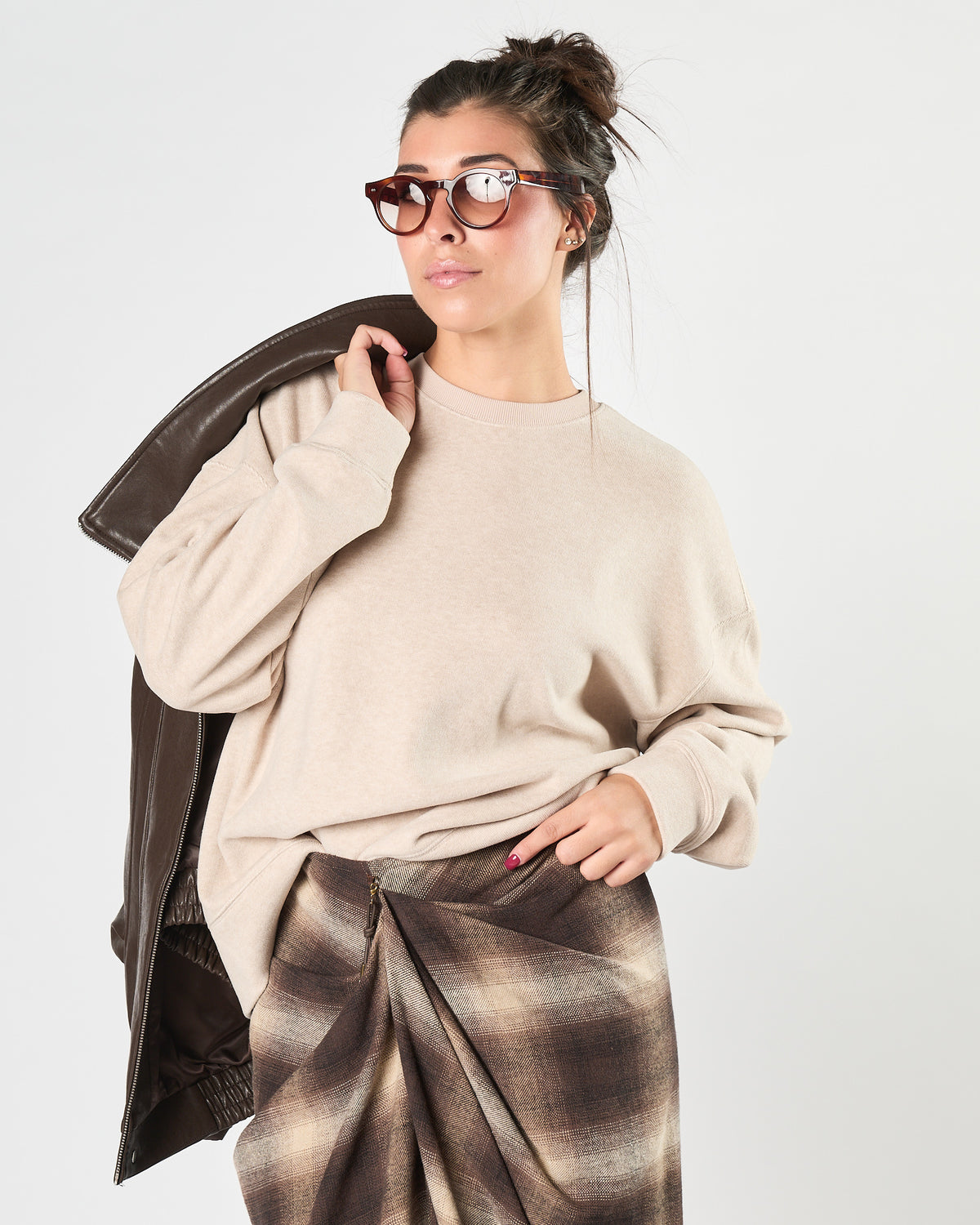 Felpa Eleh morbida beige