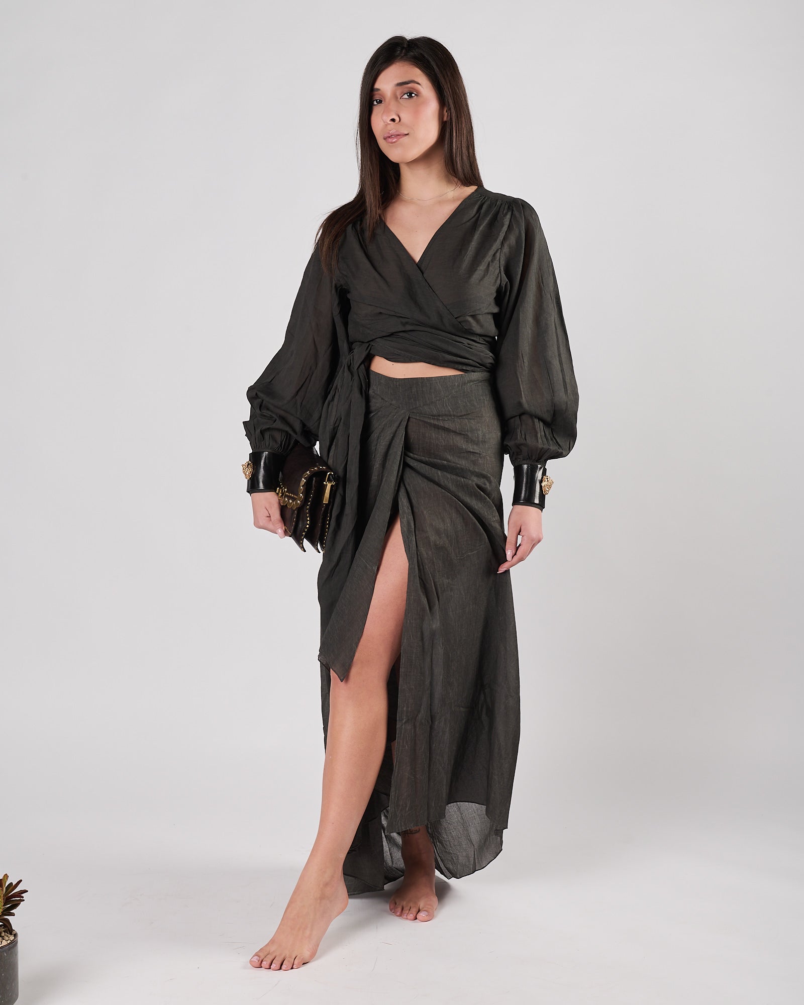 Gonna Mes Damoiselles drappeppiaga nera