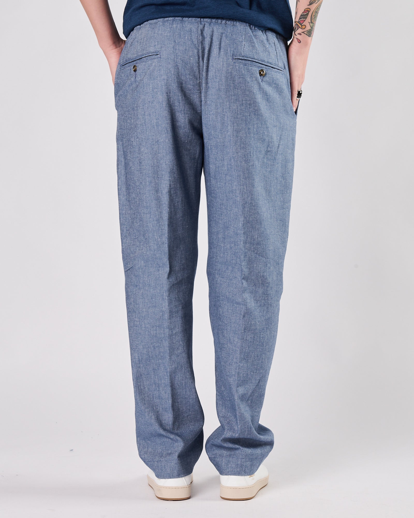 Pantalone Aimé con pence indaco