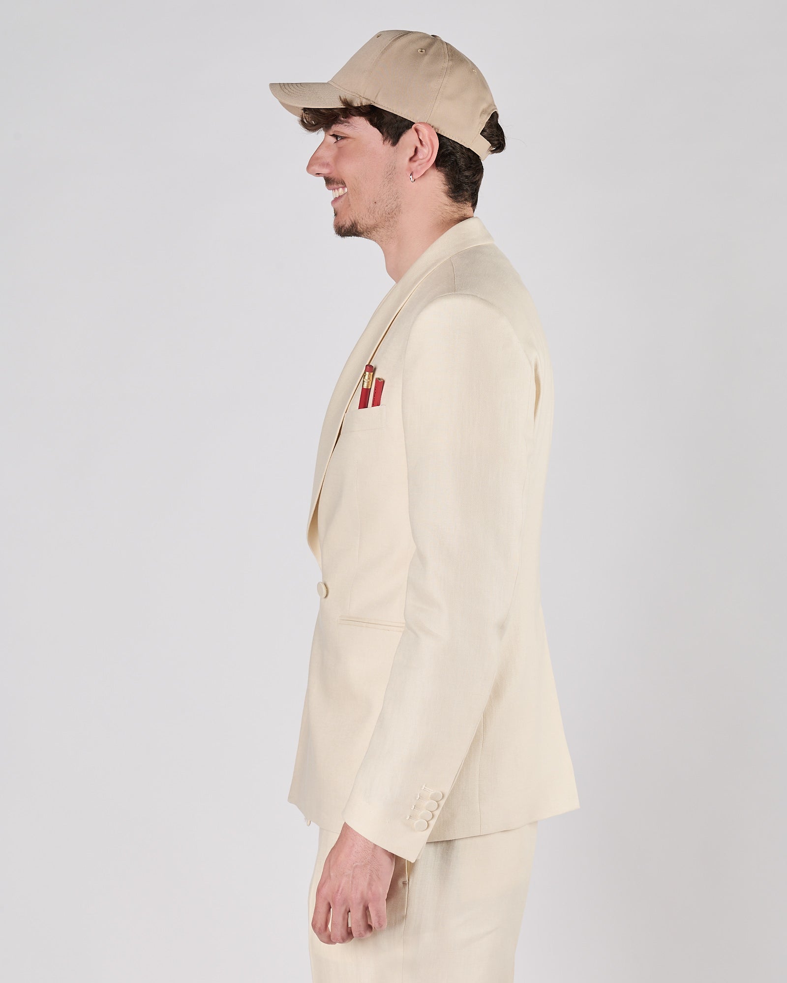 Giacca Tagliatore panna doppio petto collo sciallato