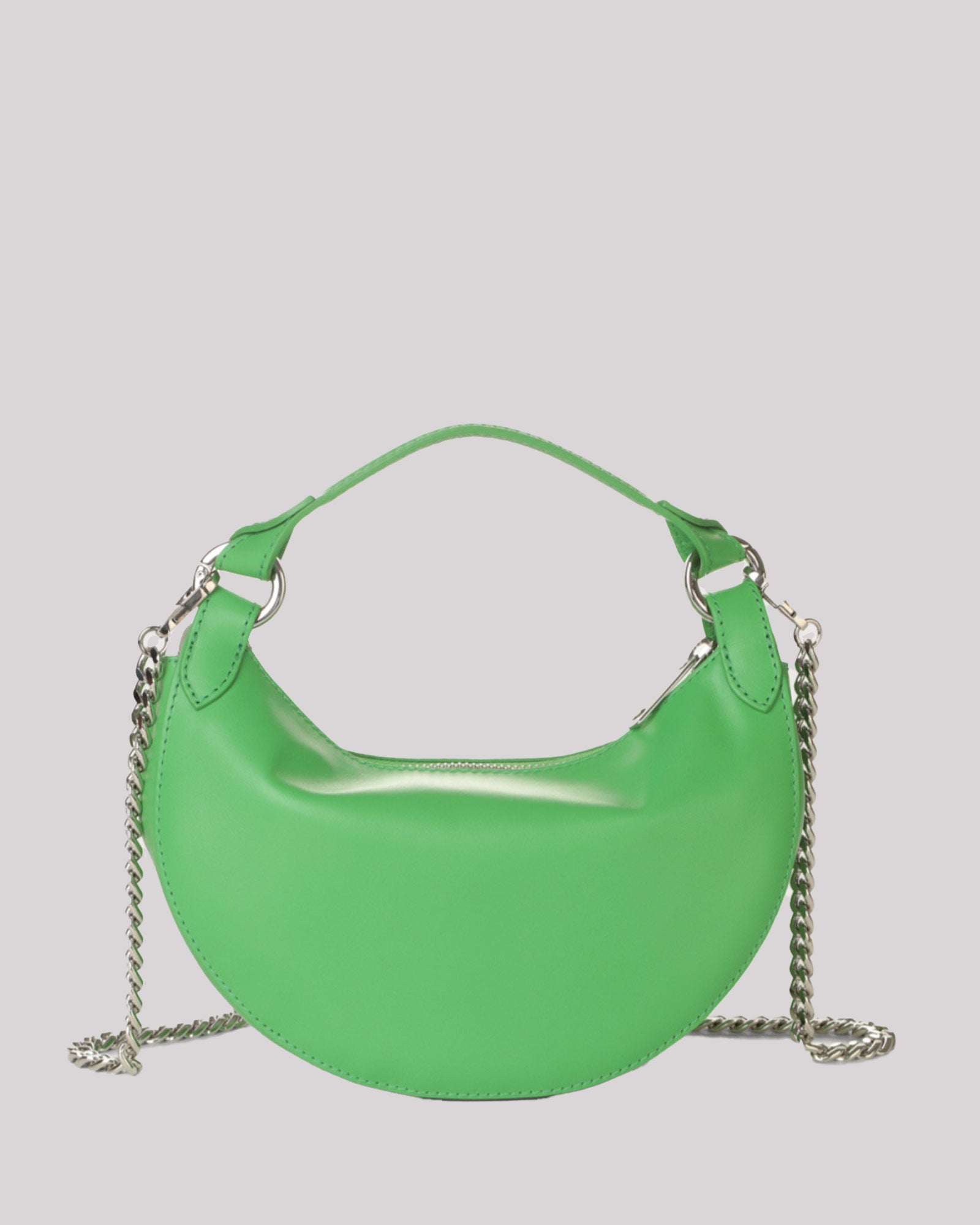 Borsa mini Dumpling Vanity in pelle con tracolla verde