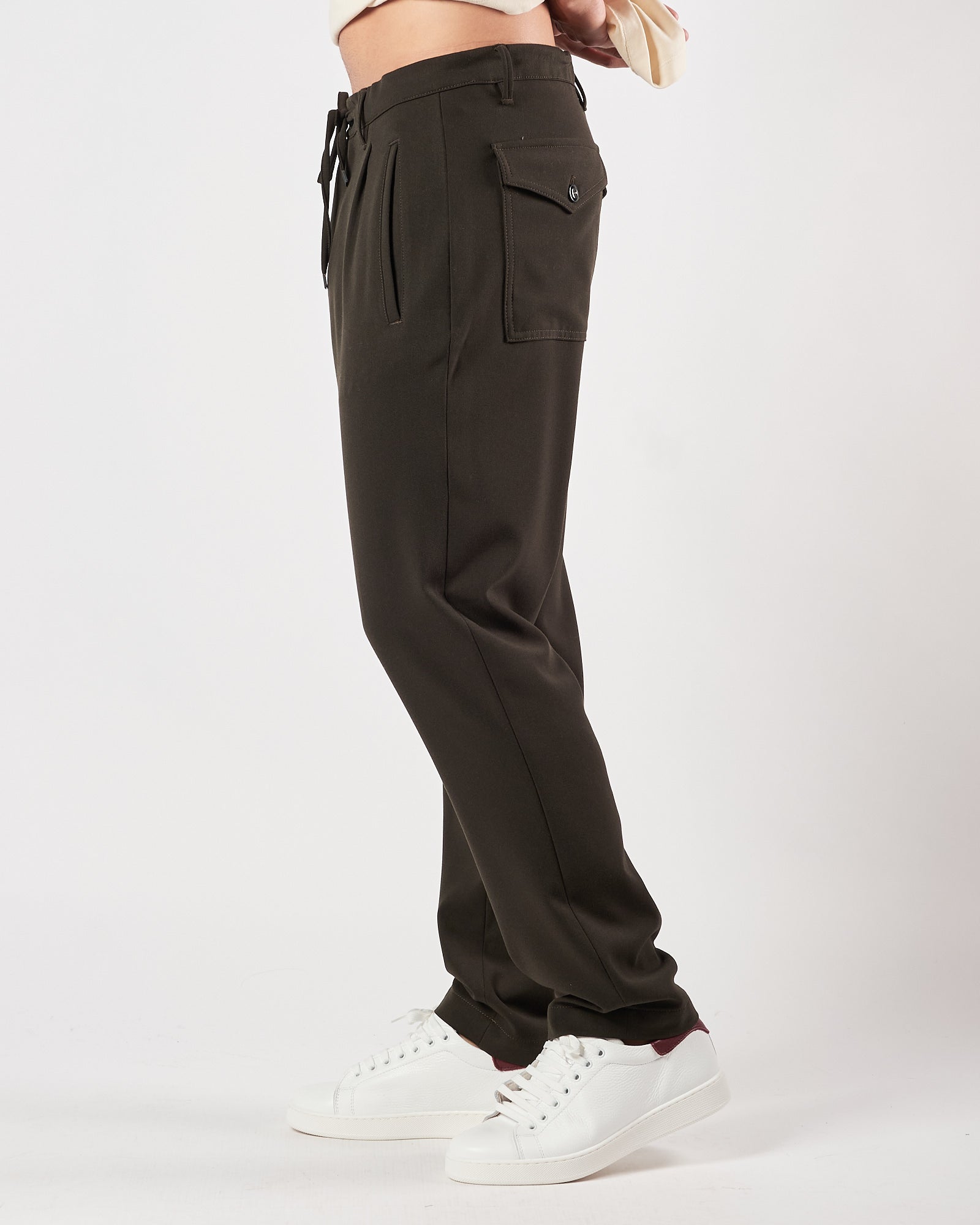 Pantalone Officina36 con pence verde militare