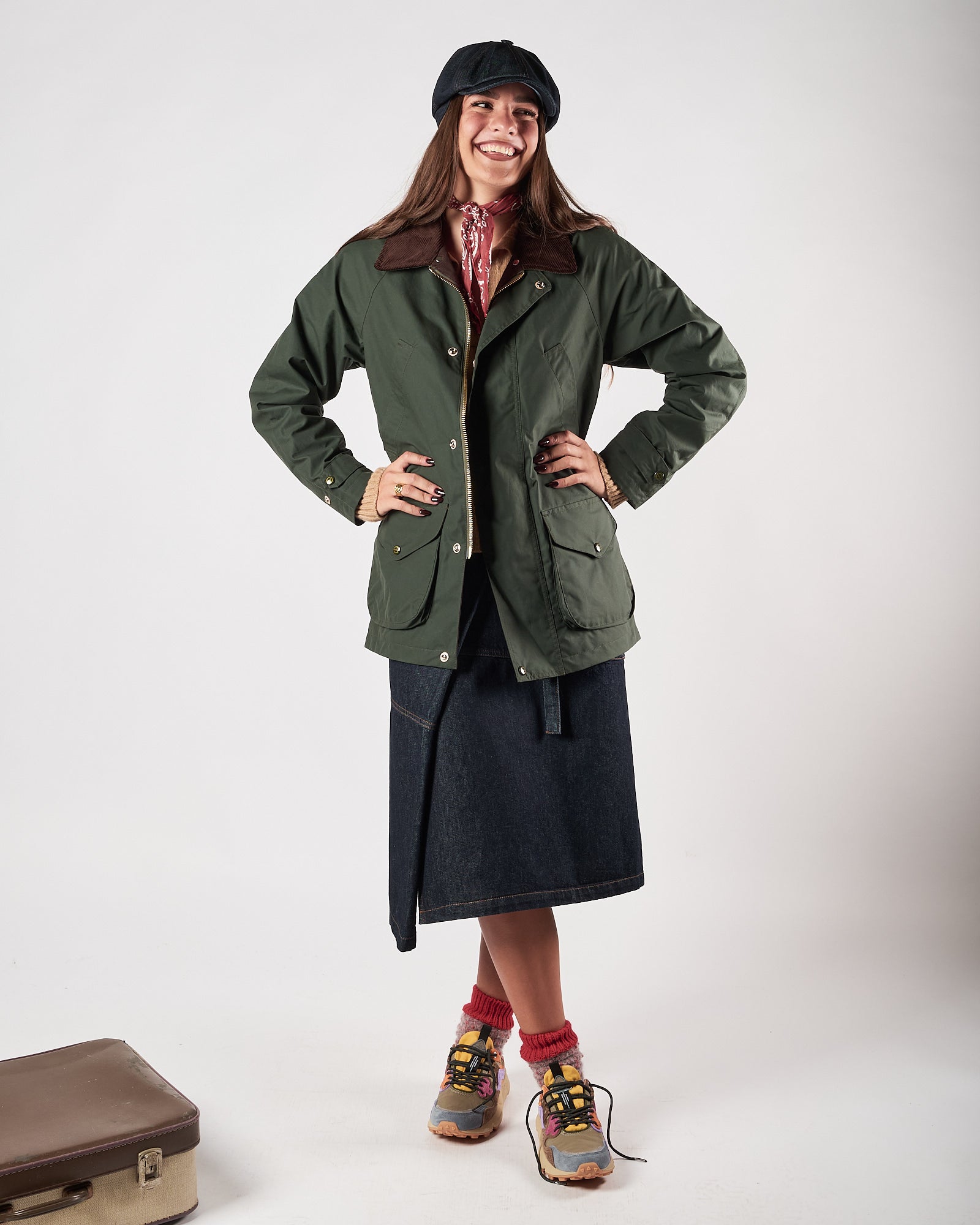 Giaccone Manifatture Ceccarelli verde cerato