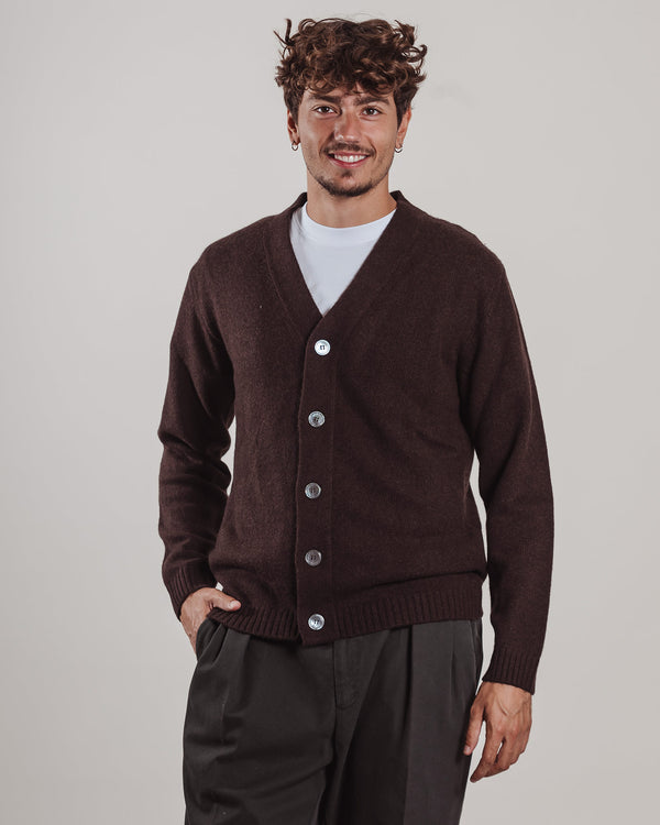 Cardigan Daniele Fiesoli con bottoni marrone