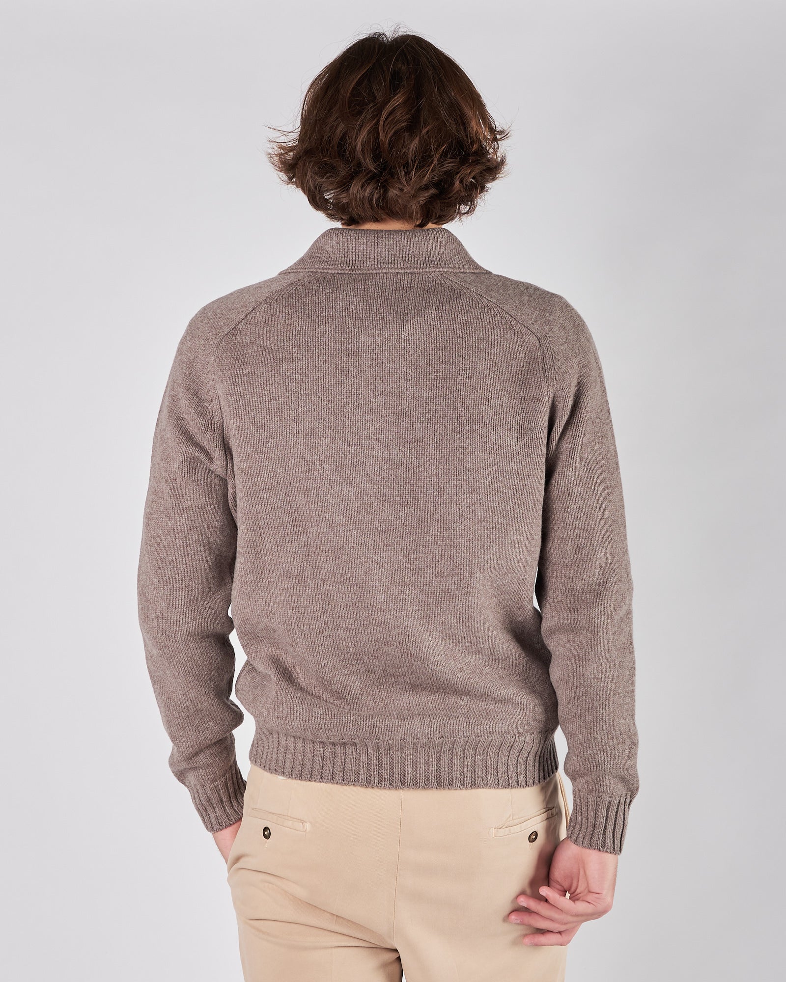 Cardigan A|STORE tortora con bottoni