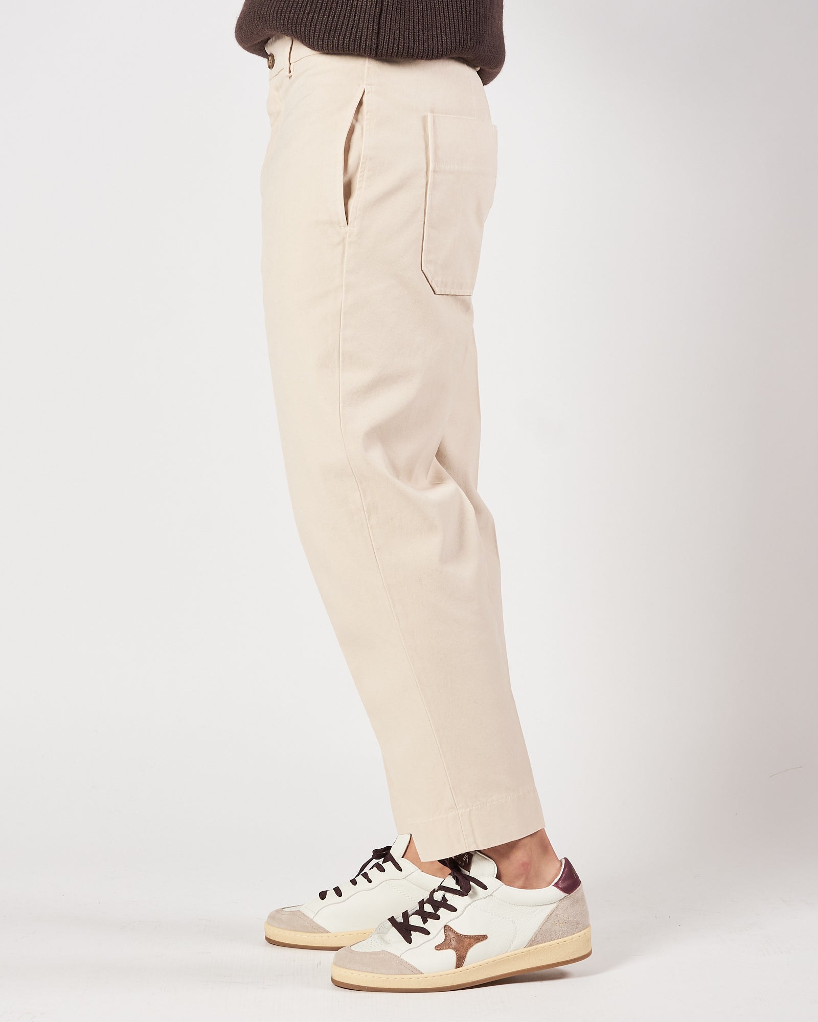 Pantalone Bonheur over fit beige