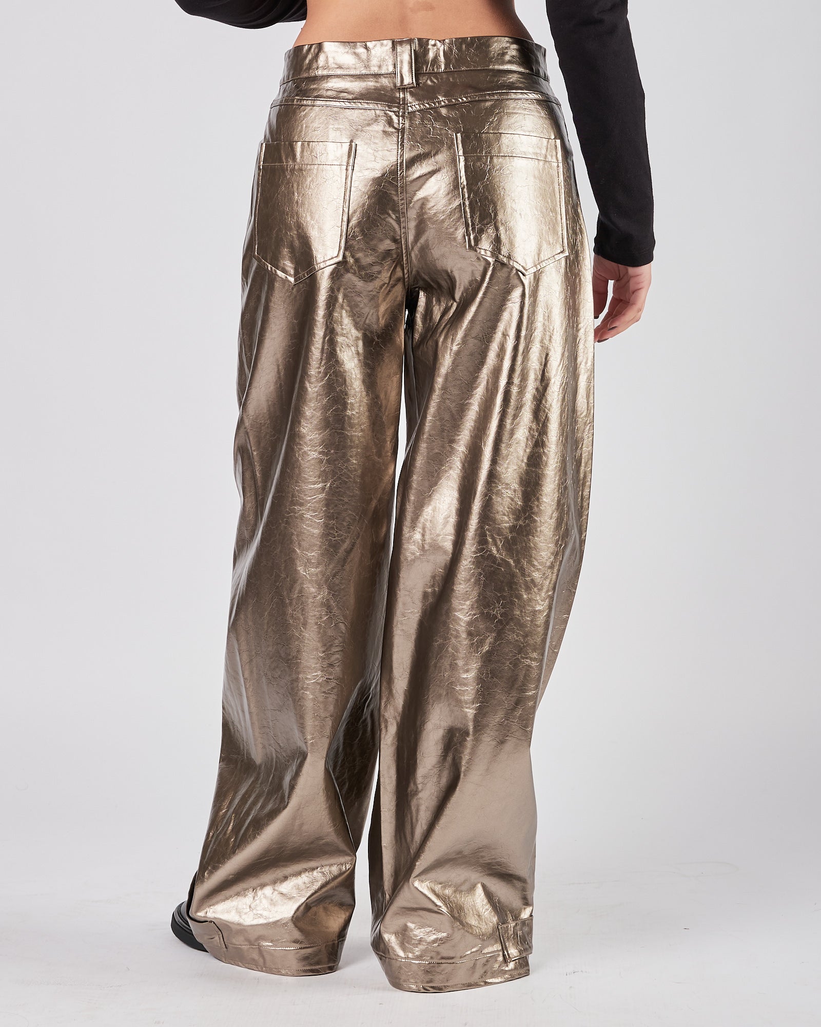 Pantalone Weili Zheng balloon in vinile silver