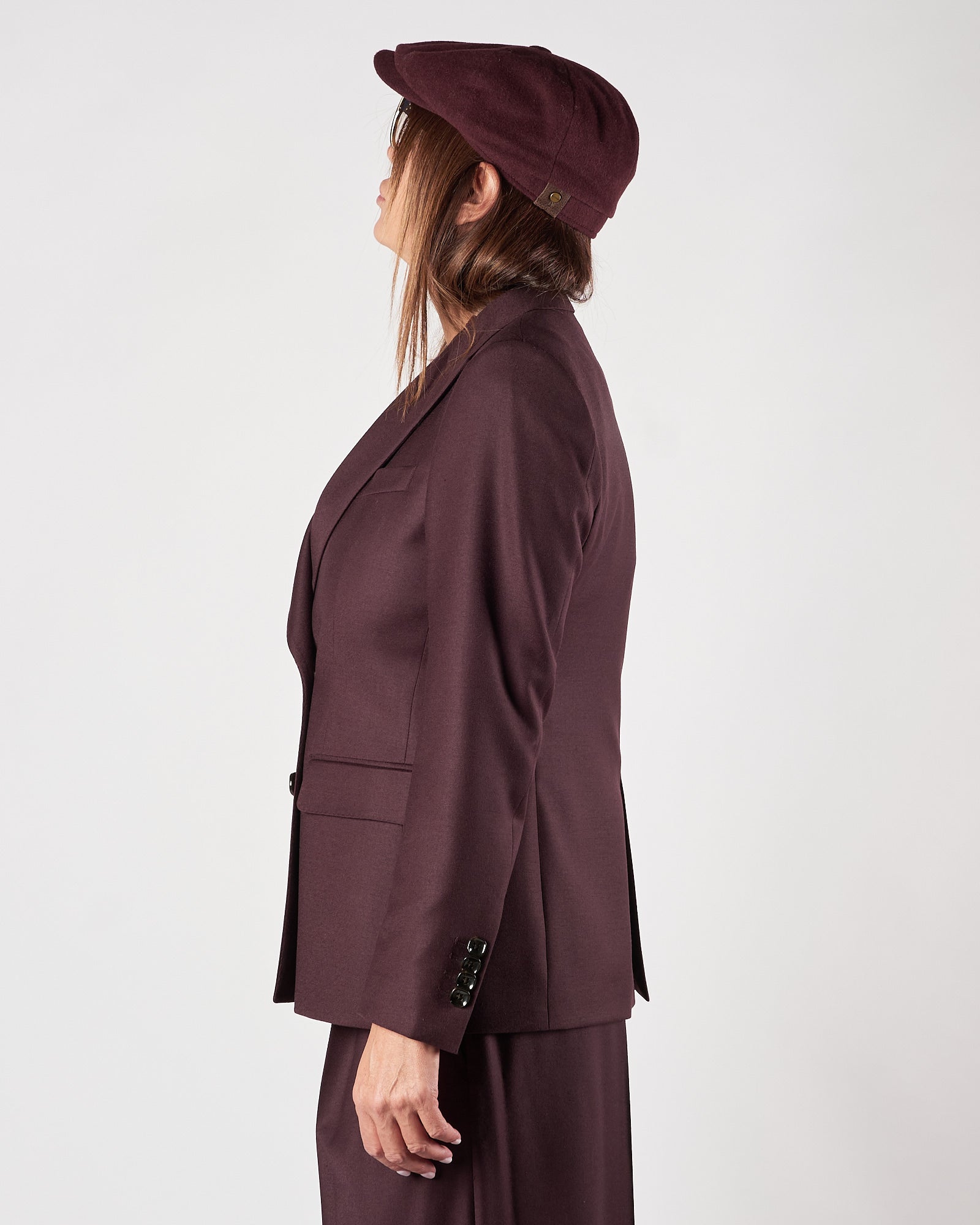 Giacca Lbm1911 doppio petto prugna