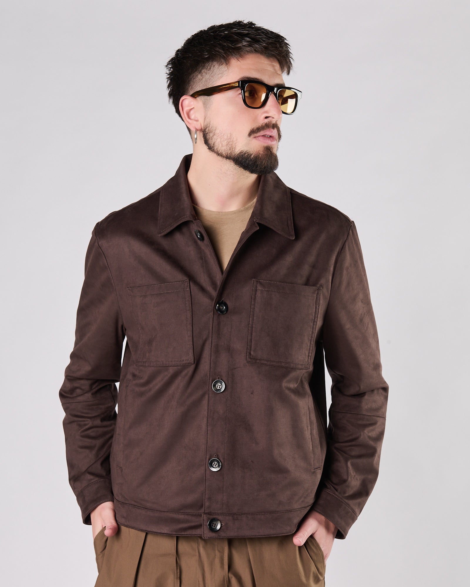 Giacchetto Officina36 in suede moro