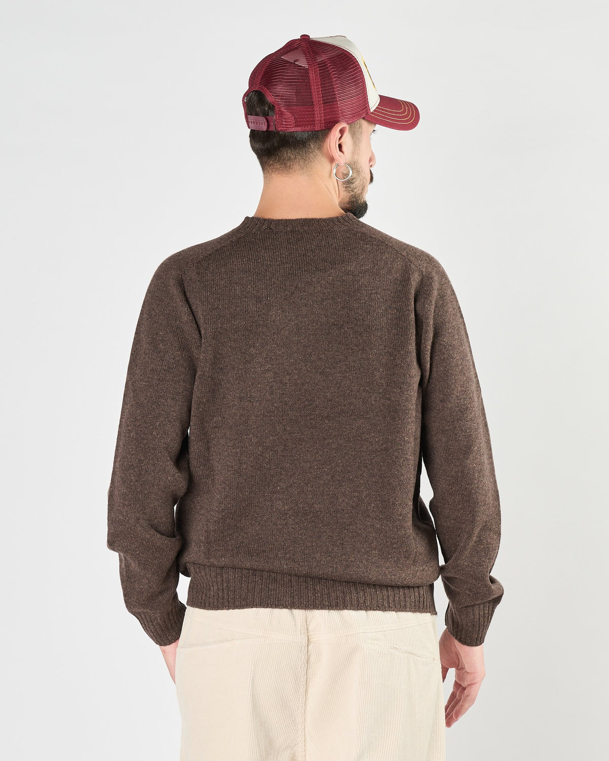 Maglia A|STORE girocollo in lana moro