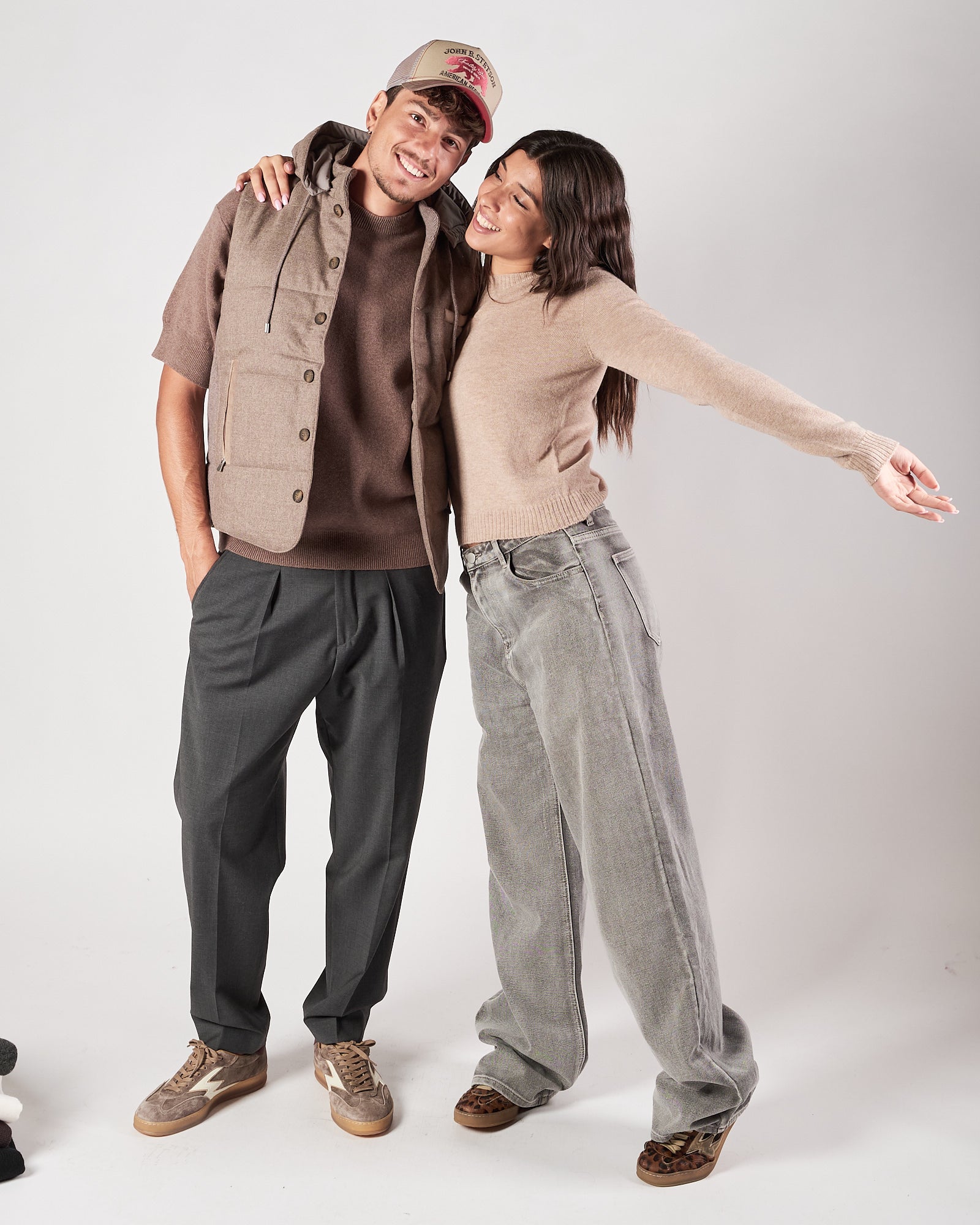 Maglia A|STORE girocollo beige