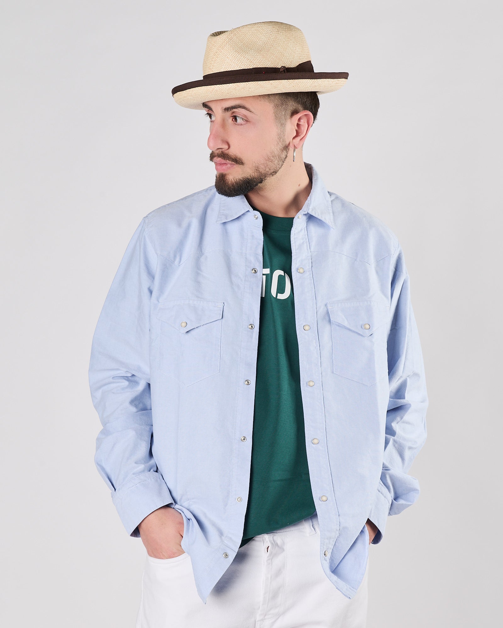 Camicia Chesapeake's texana celeste in oxford