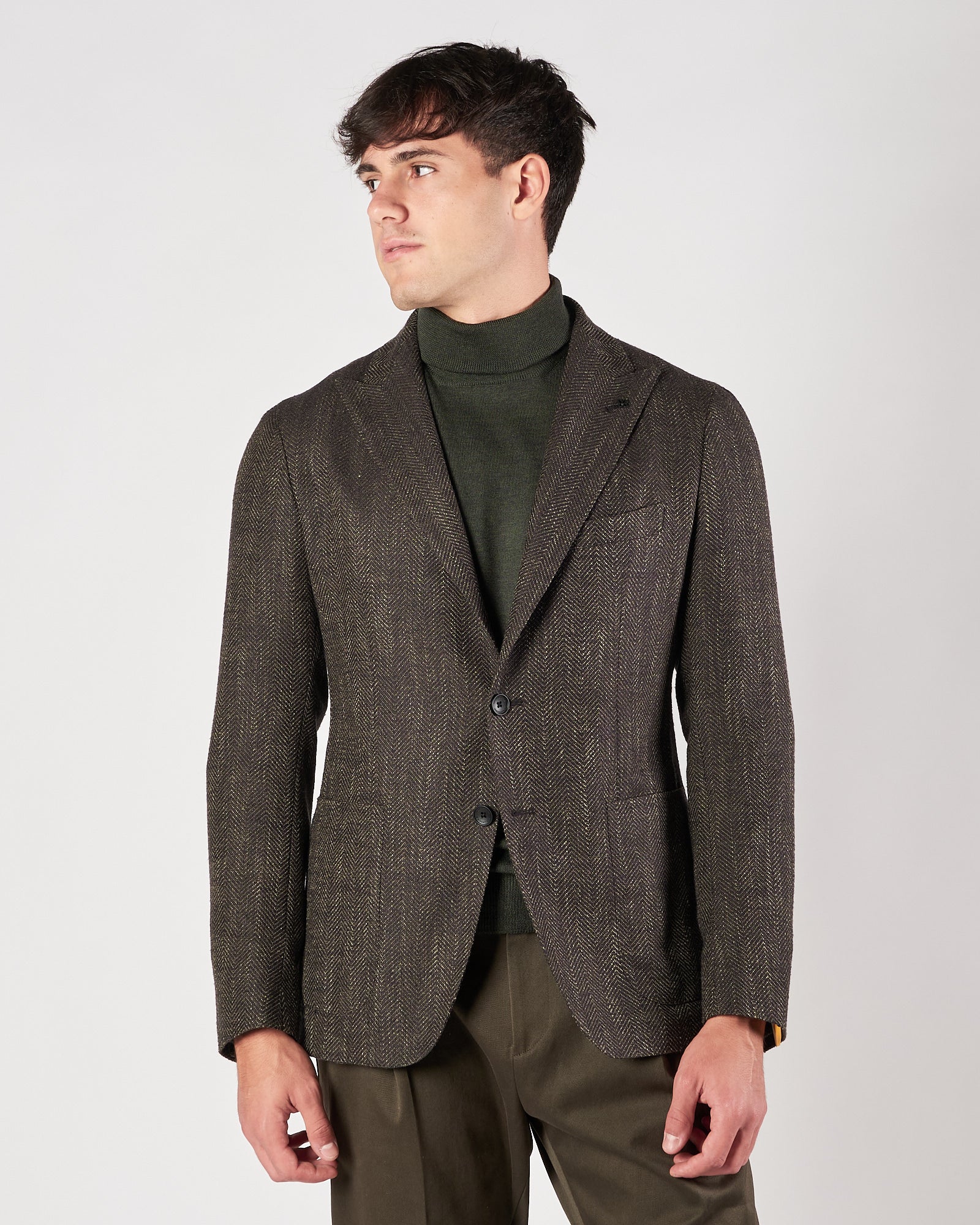 Giacca Tagliatore un petto resca verde militare