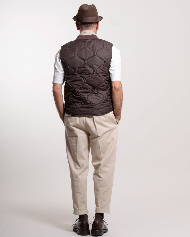 Gilet Bl'ker trapuntato marrone