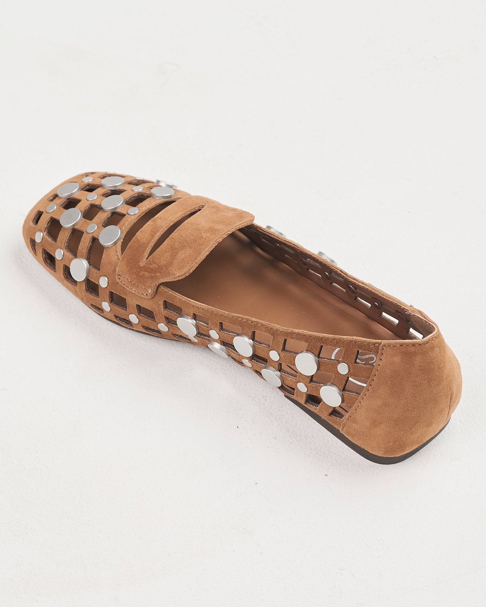 Ballerina Ash punta quadrata con borchie saddle
