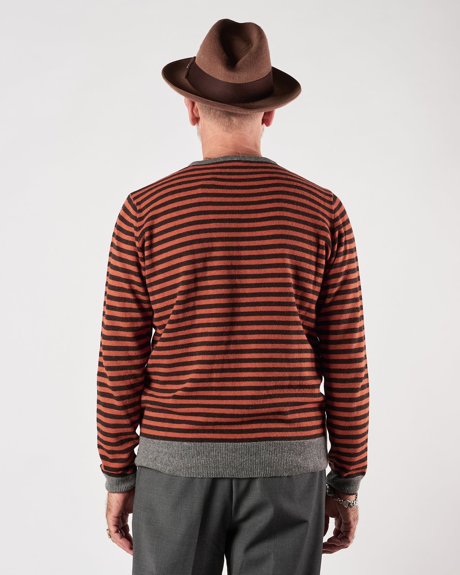 Maglia In The Box a righe arancione blu