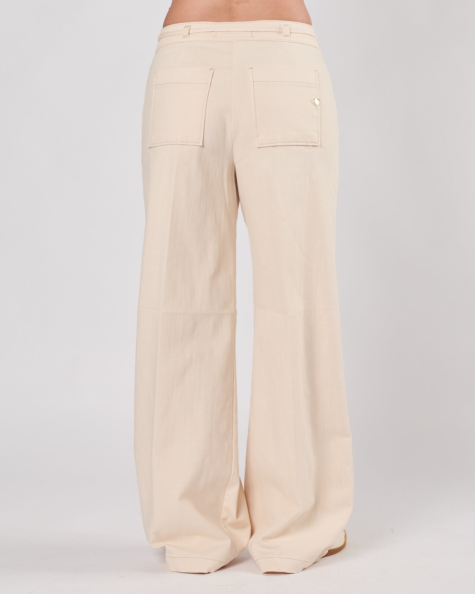 Jeans Shaft gamba ampia ecru