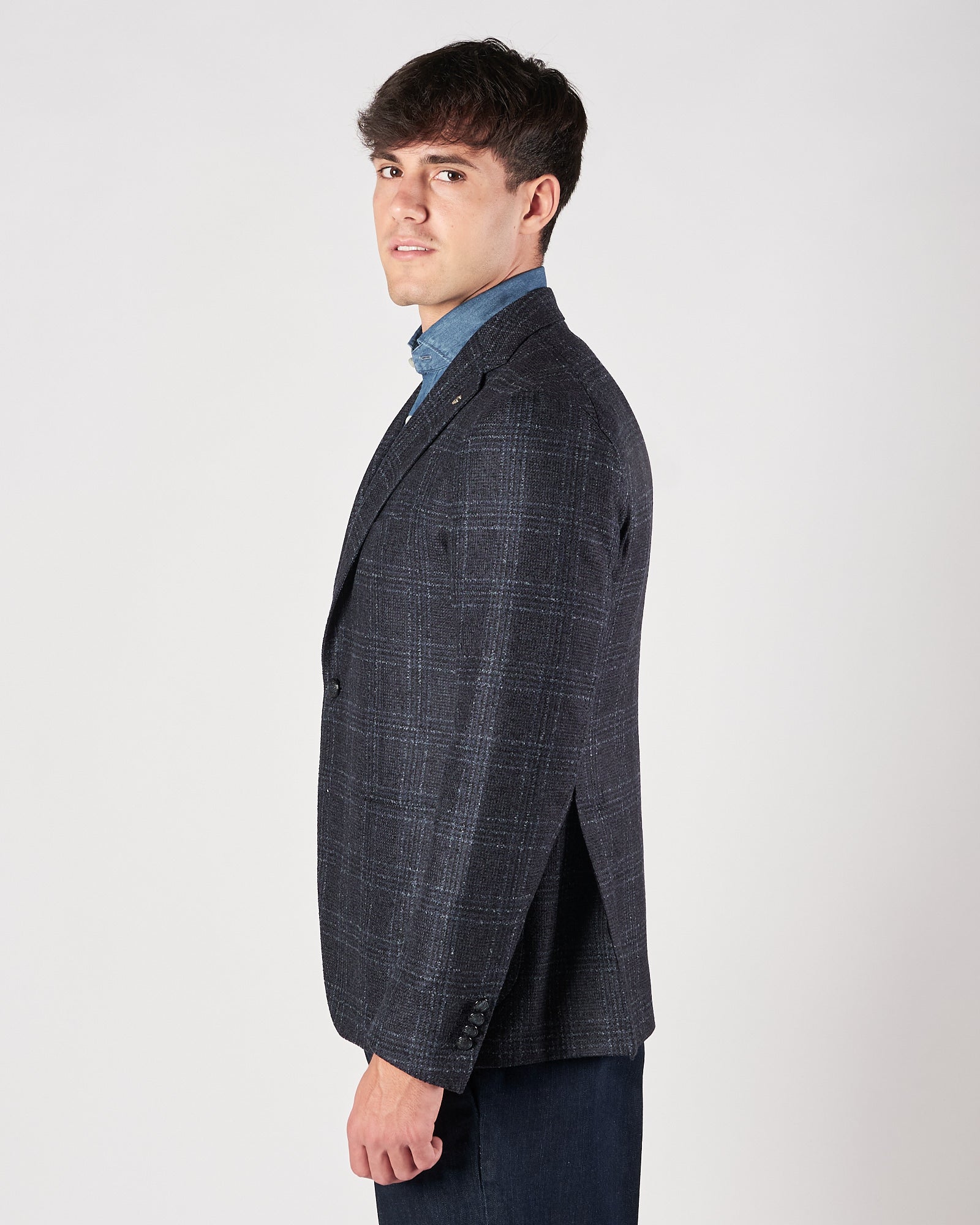 Giacca Tagliatore petto a quadri blu