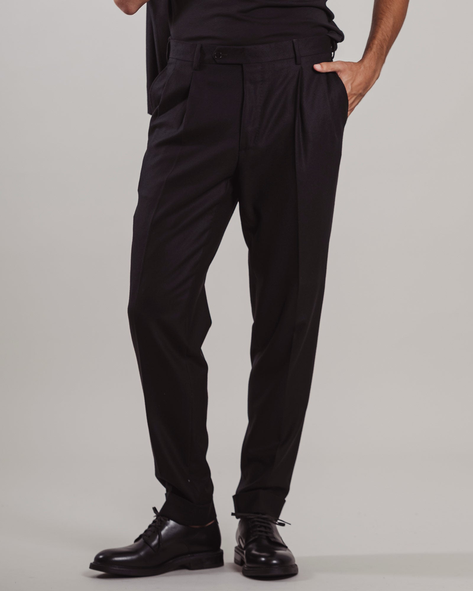 Pantalone Luigi Bianchi doopia pence nero