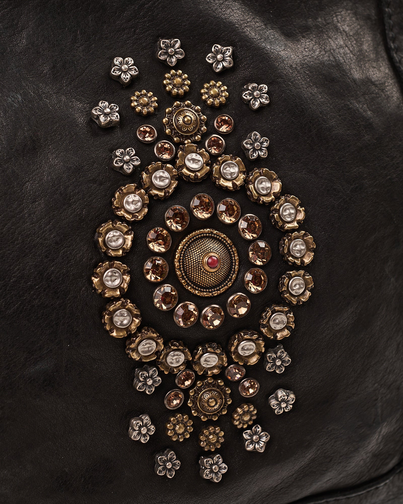 Borsa Campomaggi Nora con strass nera