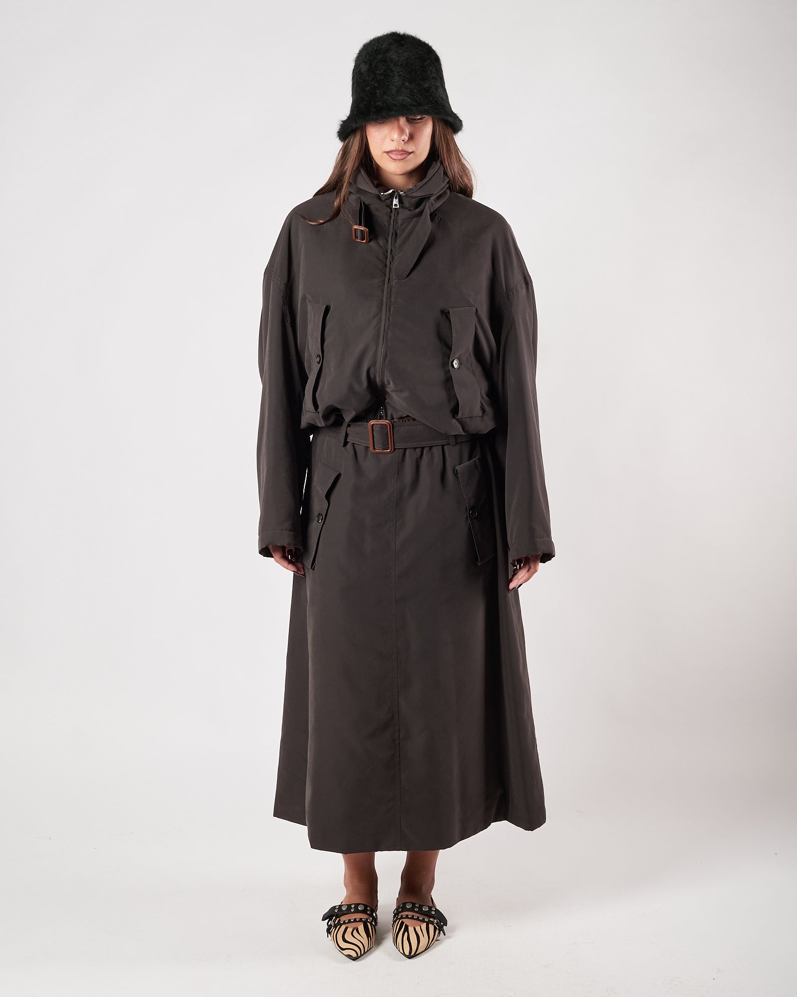 Giaccone Tela9 bomber liquirizia