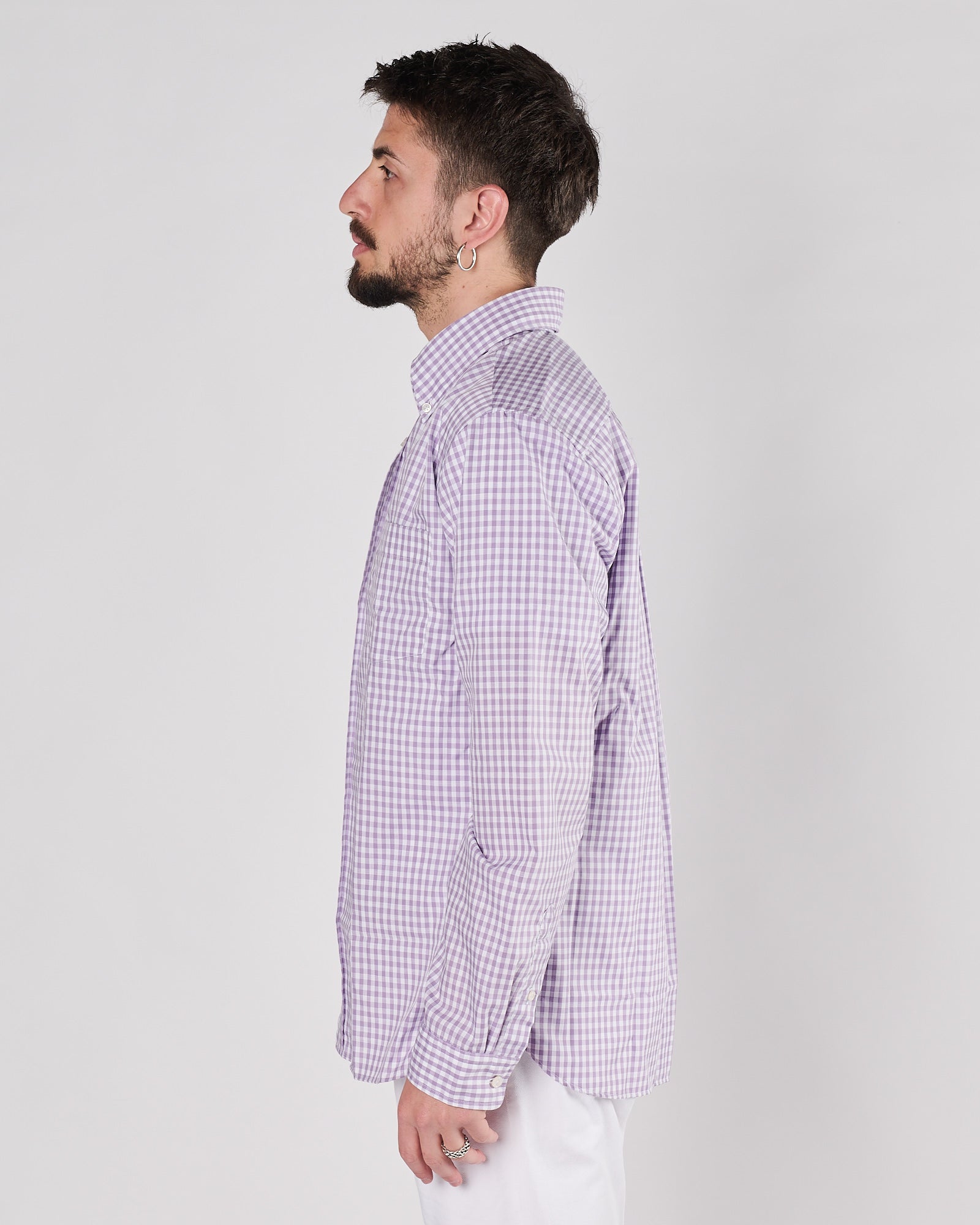 Camicia Xacus a quadretti lilla