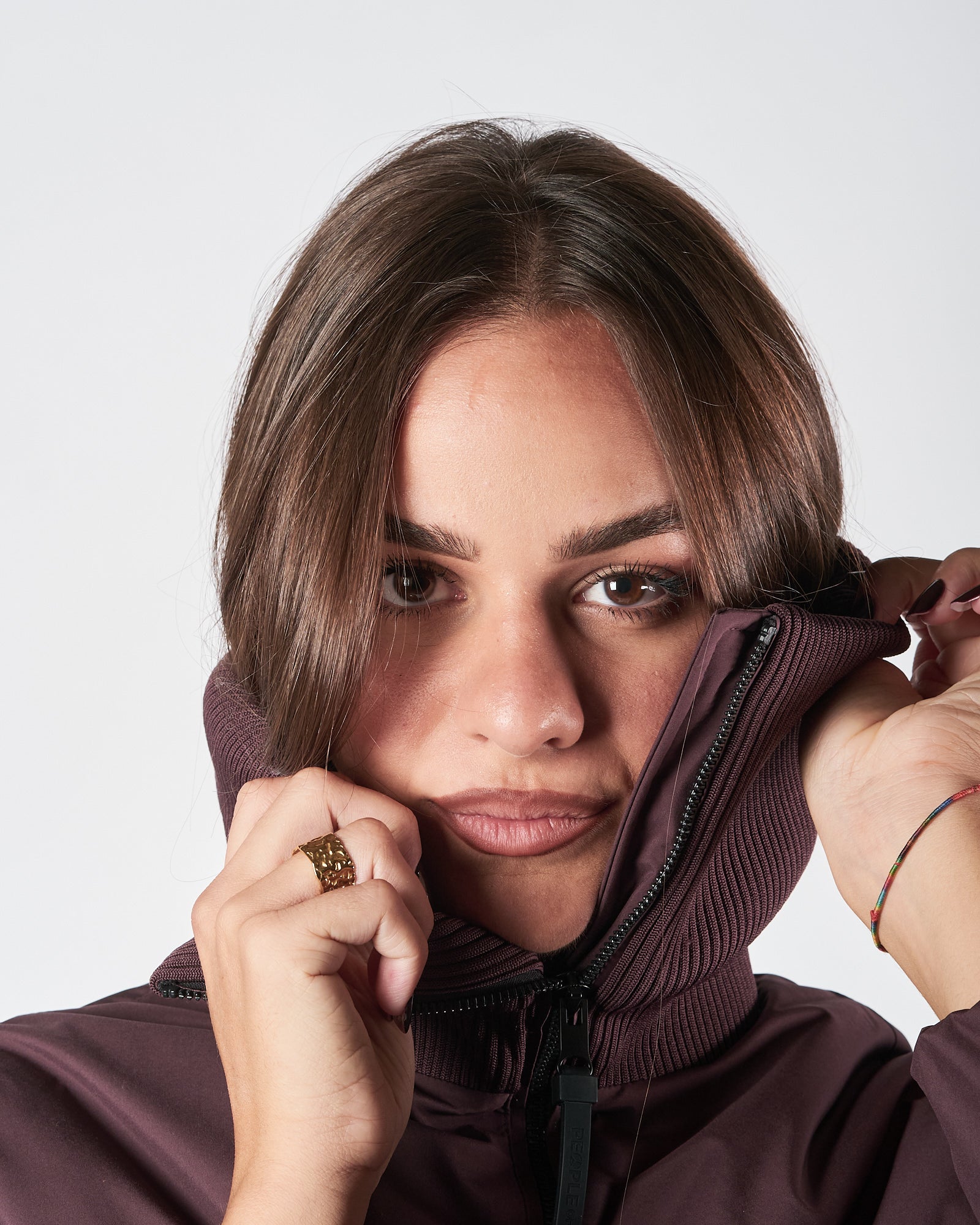 Piumino People Of Shibuya bordeaux corto