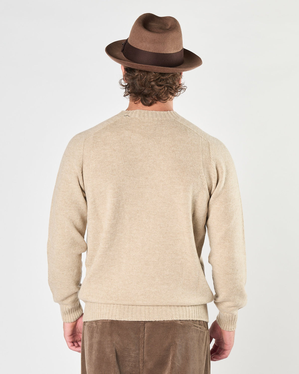 Maglia A|STORE girocollo in lana beige