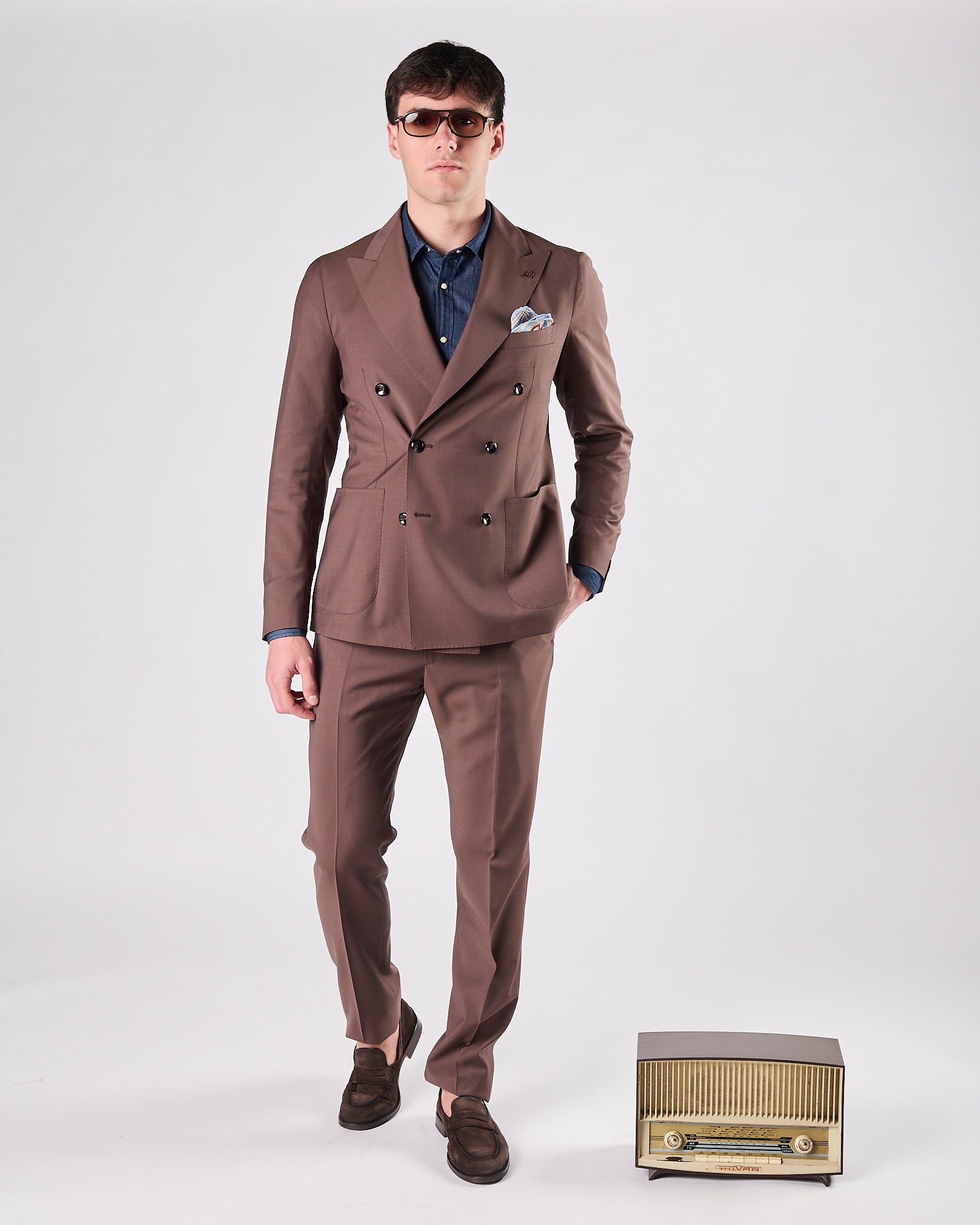 Abito Tagliatore doppio petto cioccolato