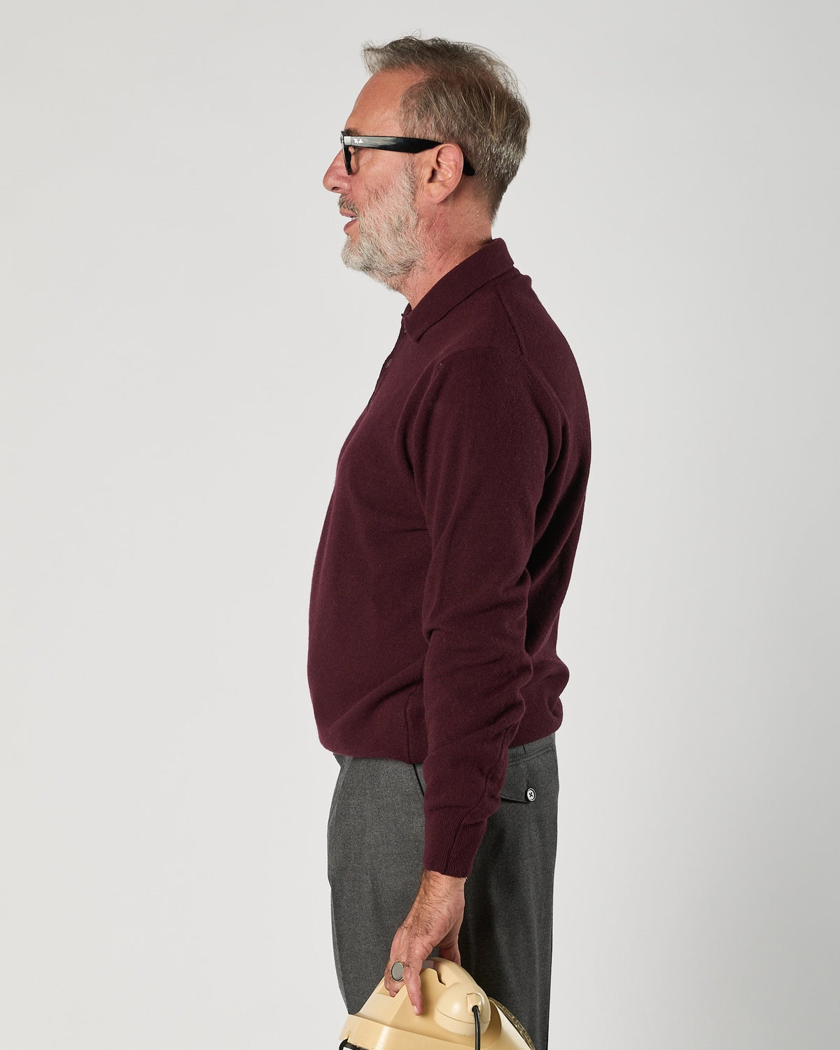 Polo Aimé in maglia amarena