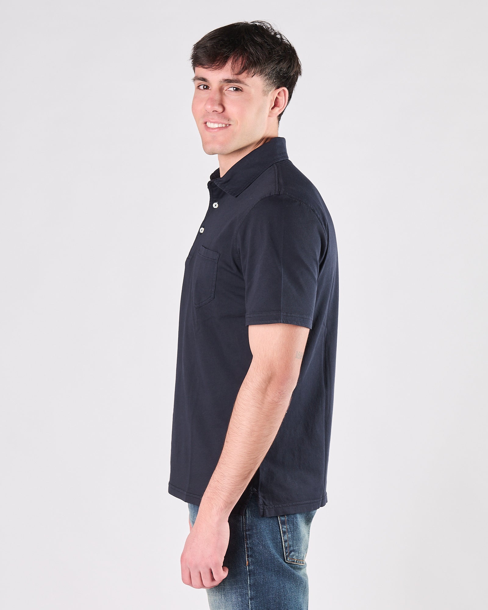 Polo Bl'ker manica corta navy