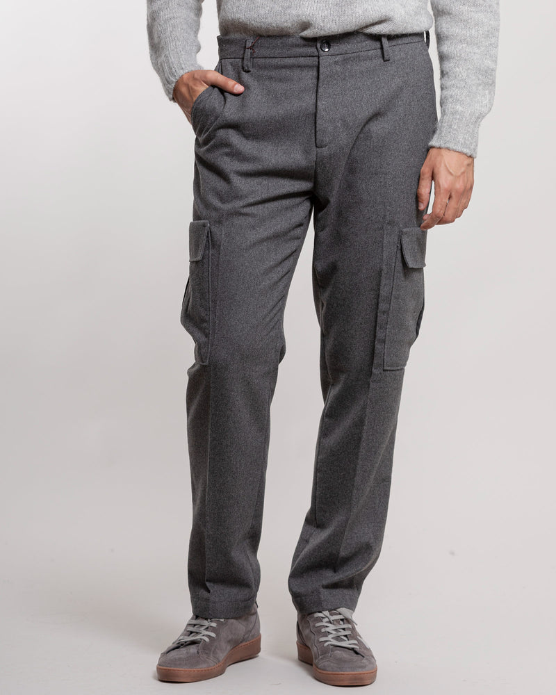 Pantalone Aimé in flanella grigio