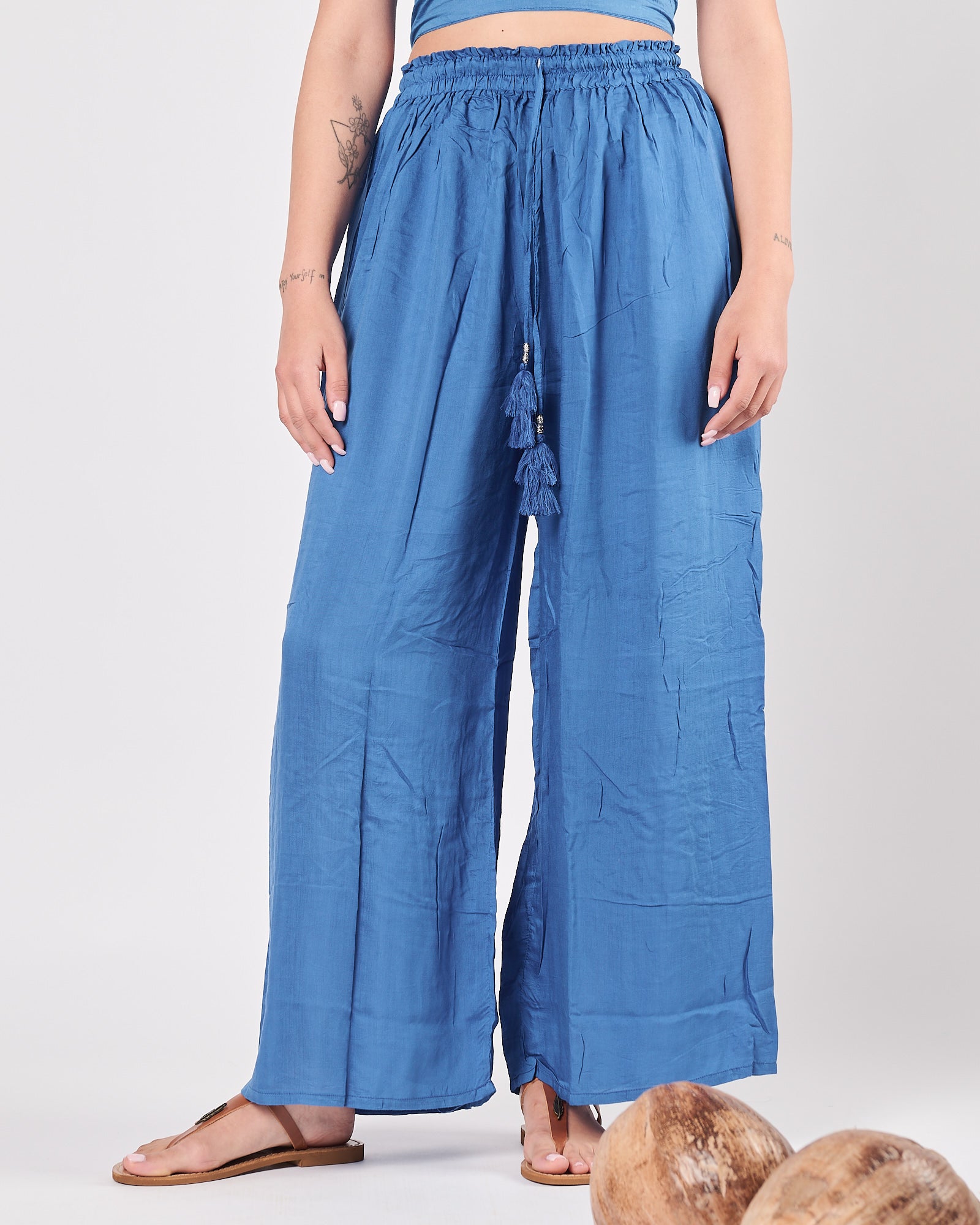 Pantalone PAHIESA morbido blu