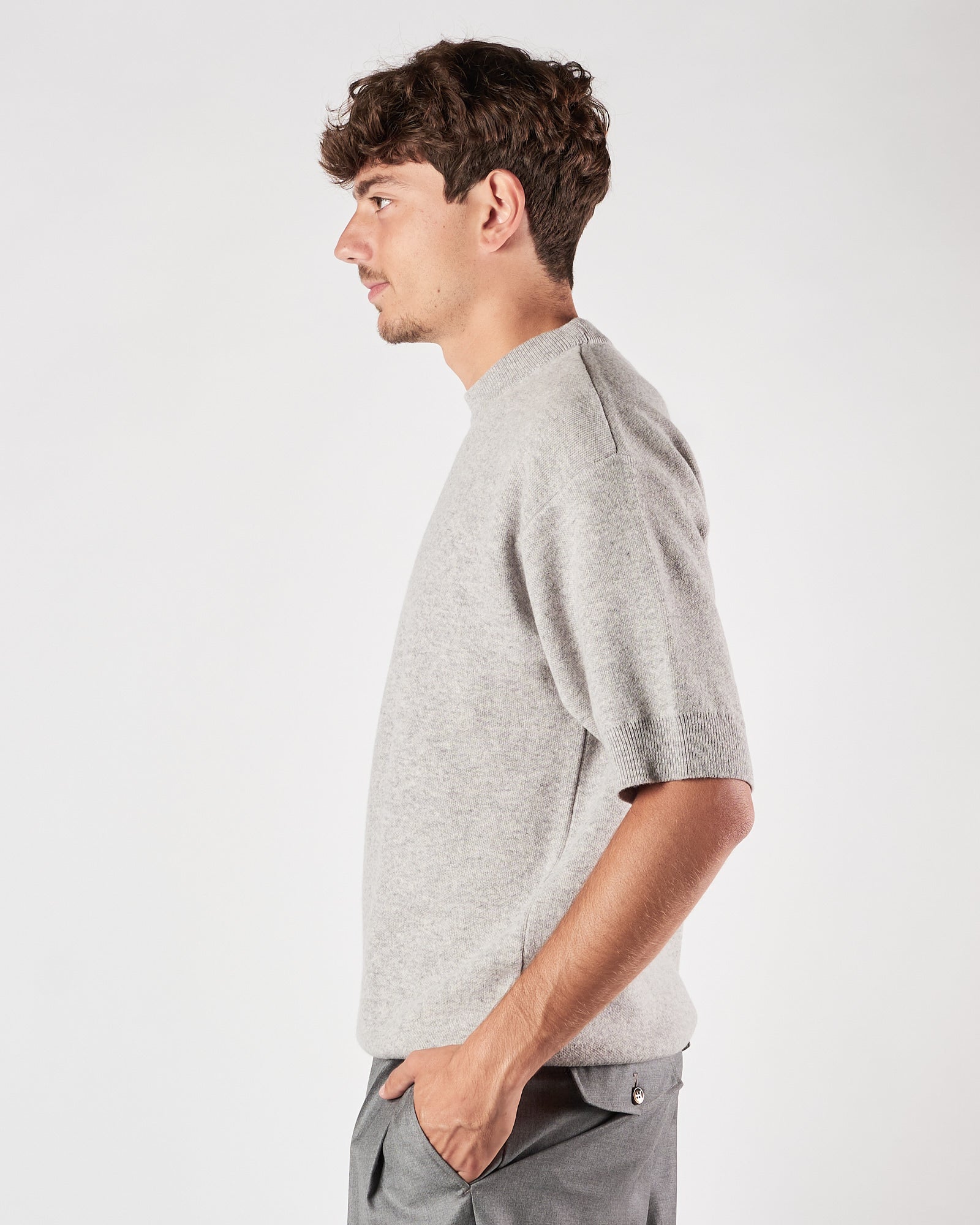 Maglia Daniele Fiesoli giricollo manica corta grigio