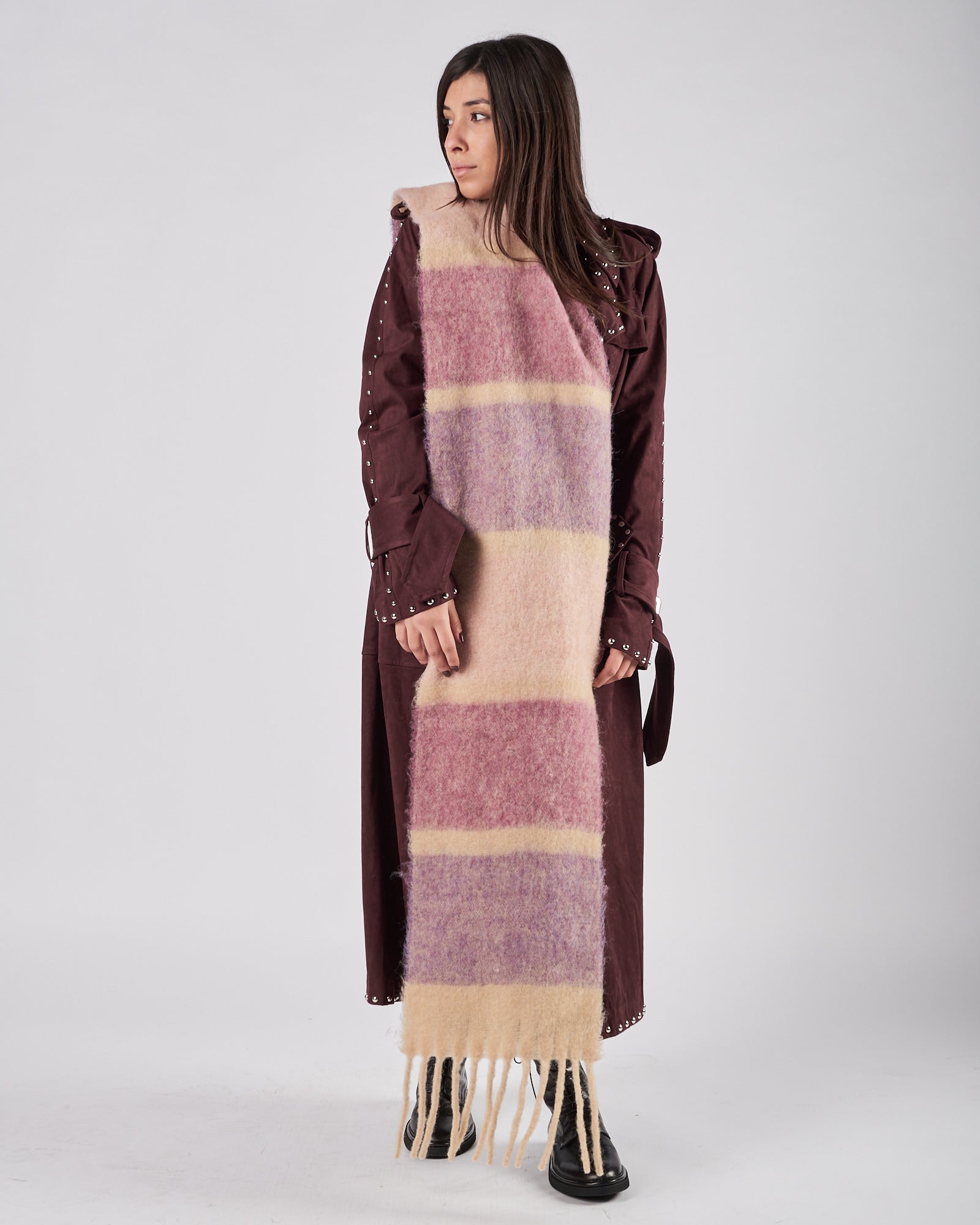 Sciarpa D'aniello fantasia con frange