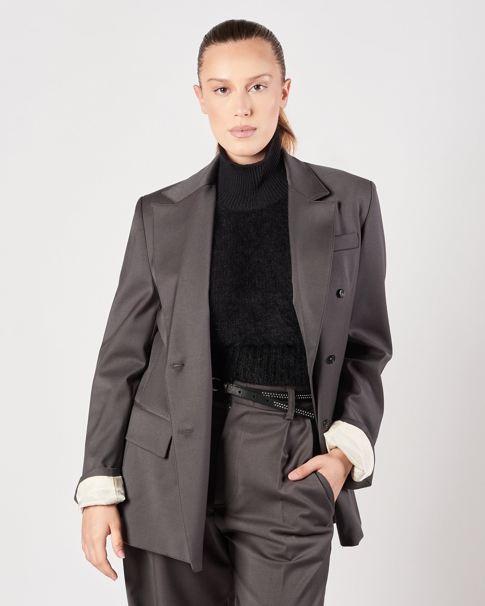 Giacca Tela9 doppio petto grigio scuro