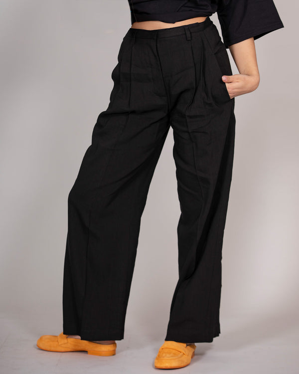Pantalone doppia pence nero