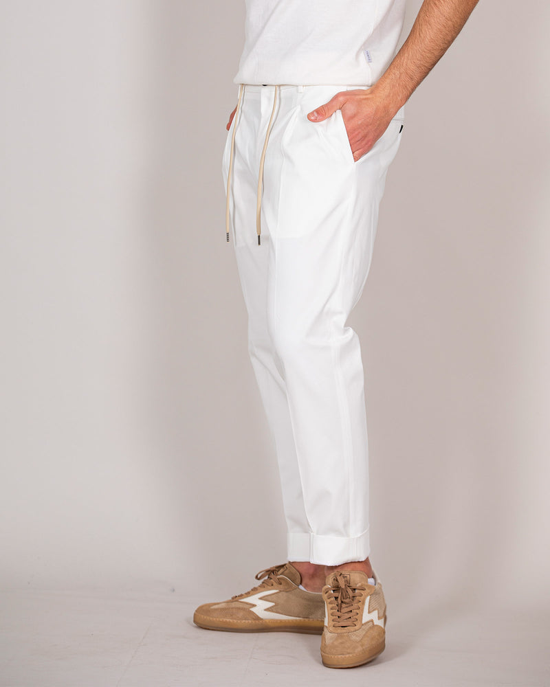 White one pence trousers