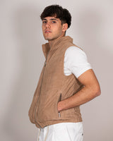 Beige sleeveless vest