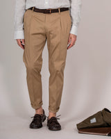 Beige one pence trousers