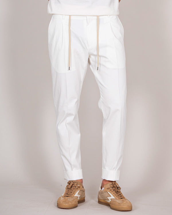 White one pence trousers