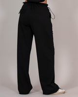 Black fleece trousers