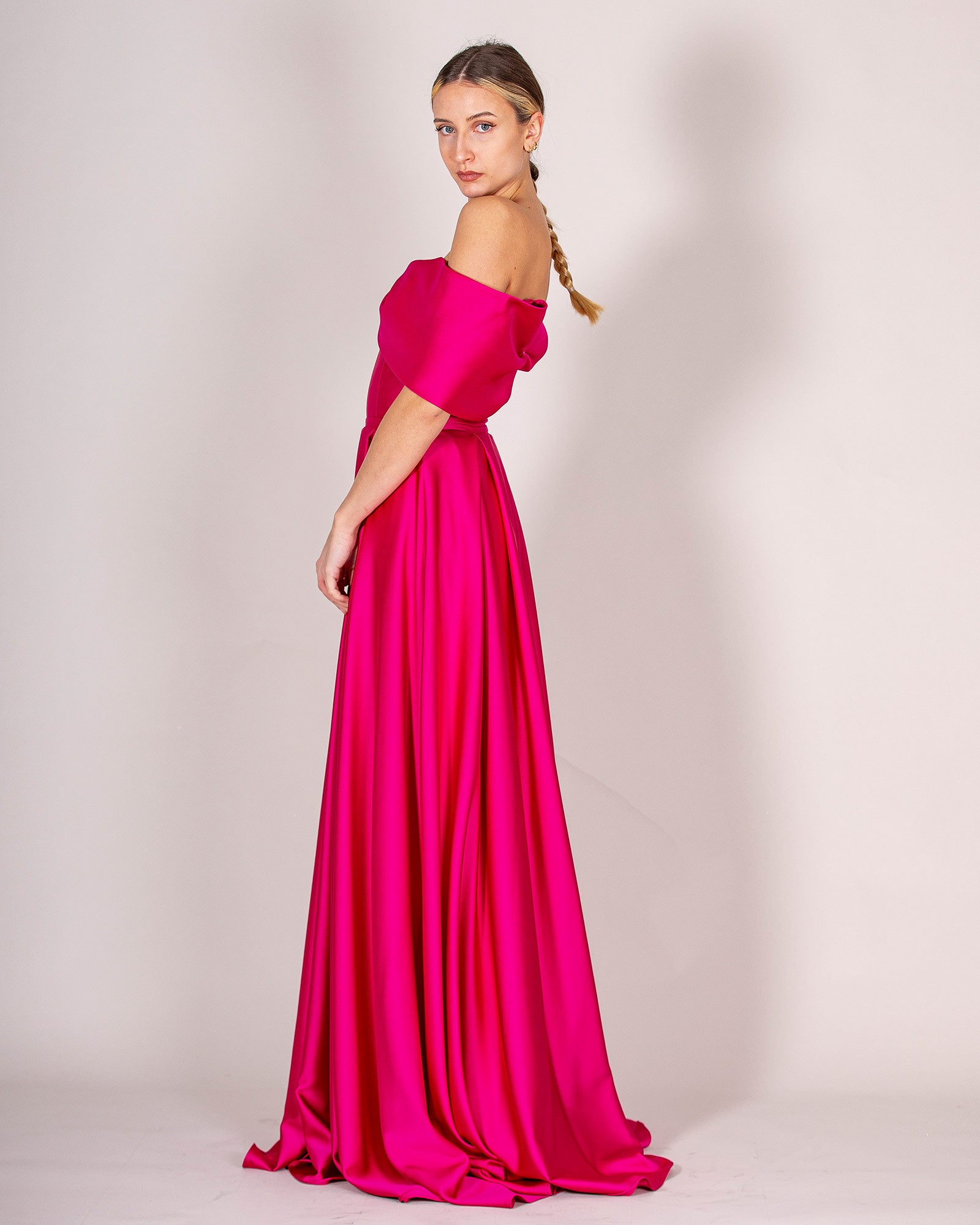 Long fuchsia dress