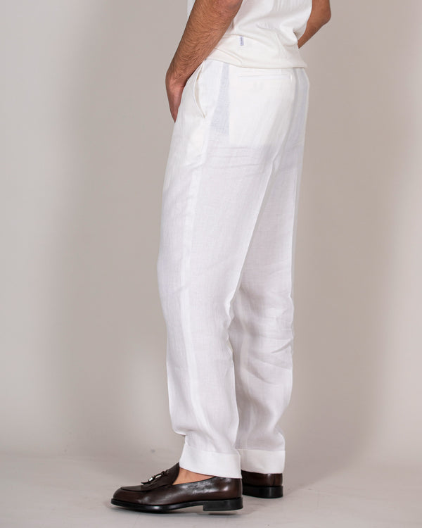 Pantalone bianco in lino