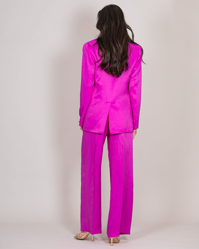 Fuchsia suit with trousers