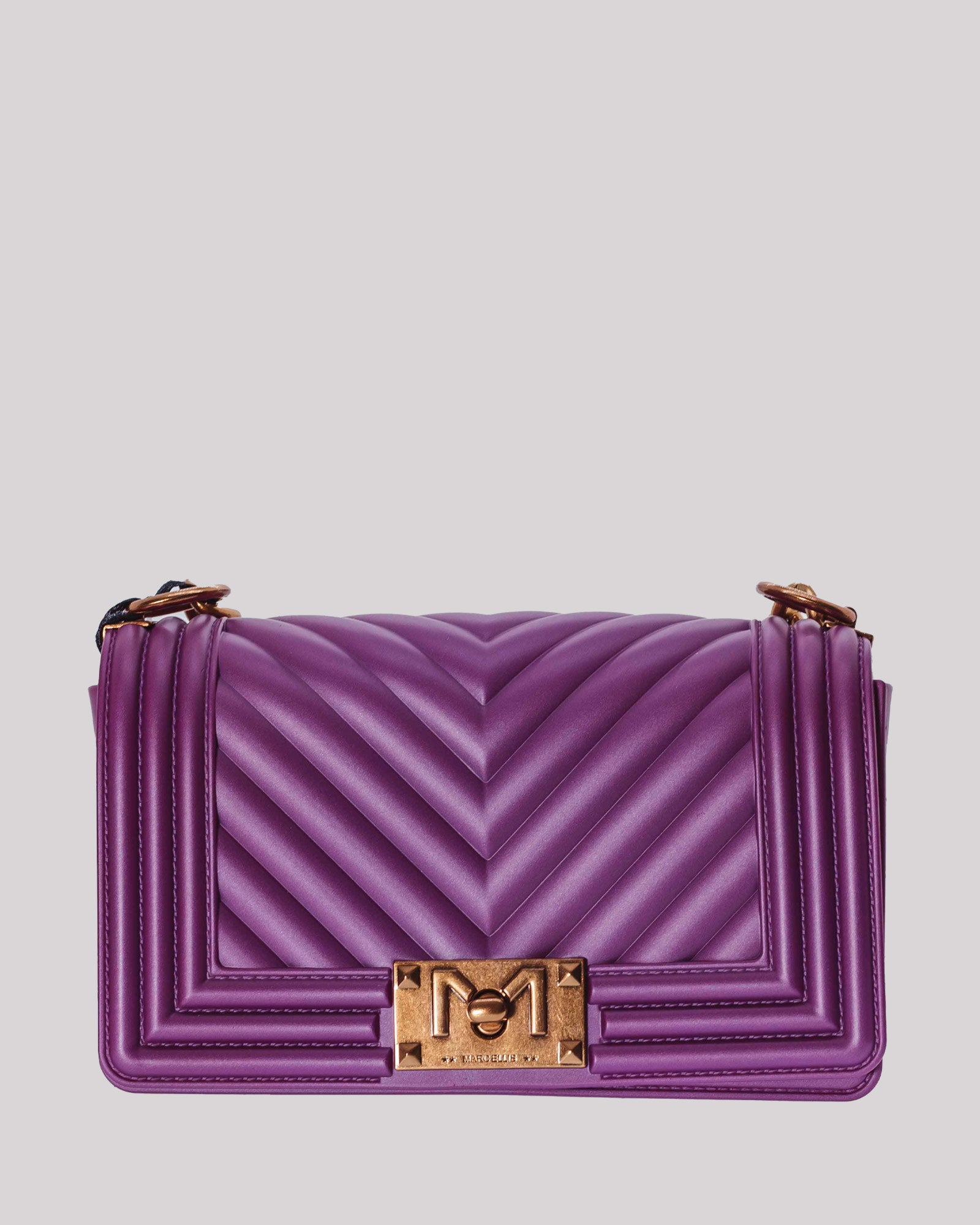 Borsa con tracolla viola