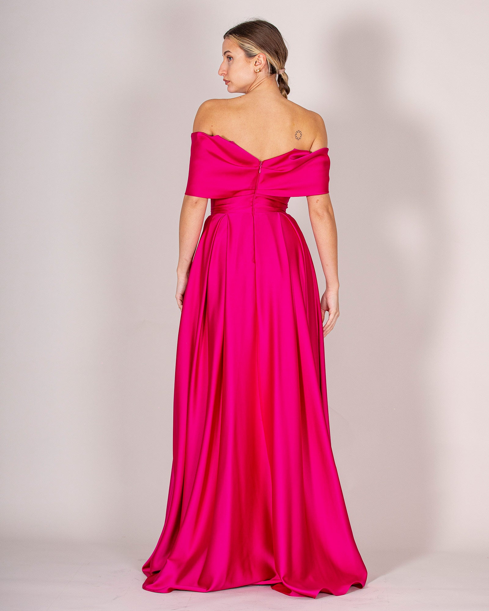 Long fuchsia dress